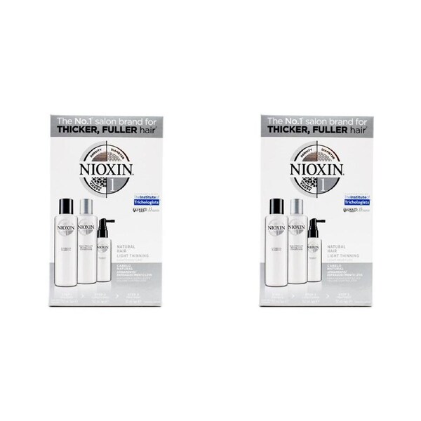 6pc Nioxin 150ml Shampoo/Conditioner/50ml Treatment Natural Hair System 1