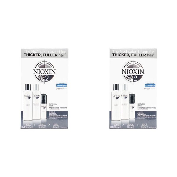 6pc Nioxin 150ml Shampoo & Conditioner/40ml Treatment Natural Hair System 2