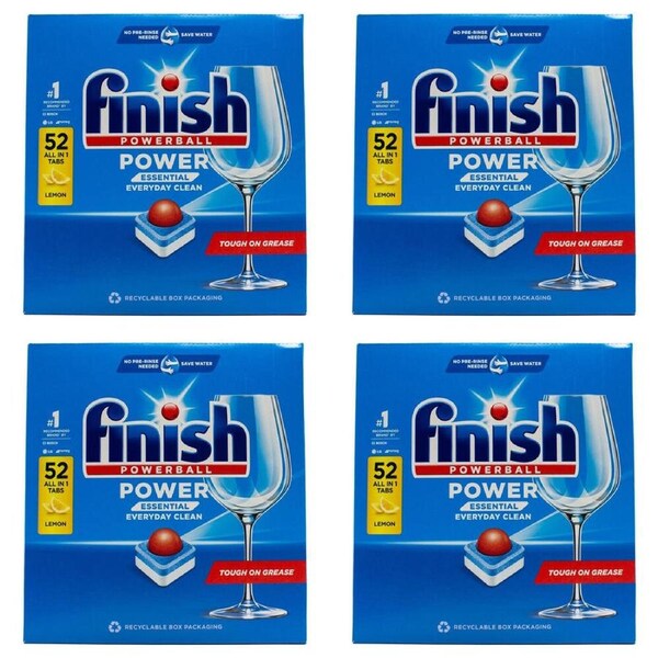 208pc Finish Powerball Dishwasher Tablets Multi Action Lemon Fresh Fragrance