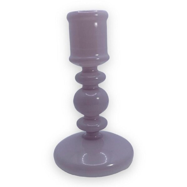 Glass Candle Holder Purple