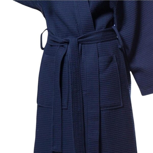 Everyday Luxe Waffle Bathrobe Navy