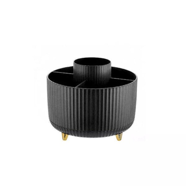 Rotating Makeup Brush Storage Box Portable Desktop Cosmetic Organizer