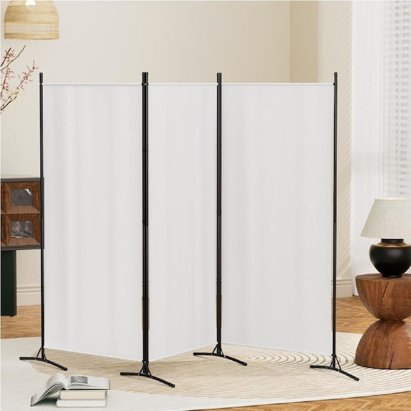 Artiss 3 Panel Room Divider Screen 260x180cm Fabric White