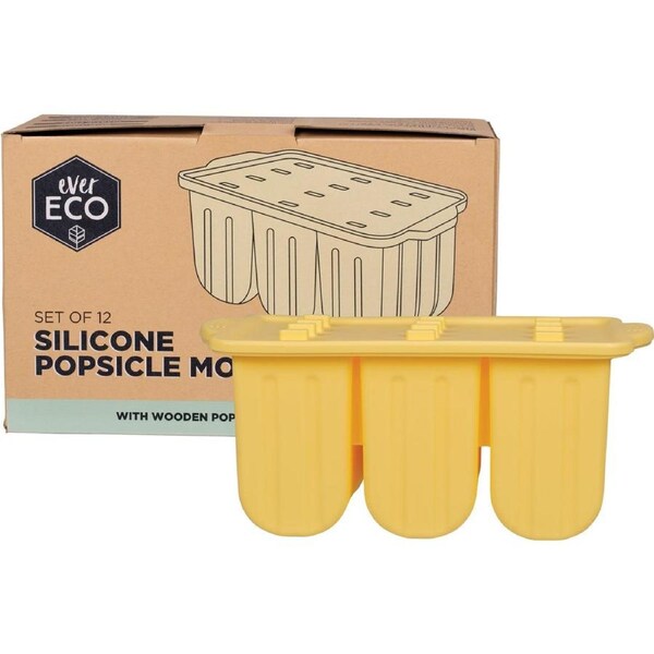 Ever Eco Silicone Popsicle Moulds Tray of 12