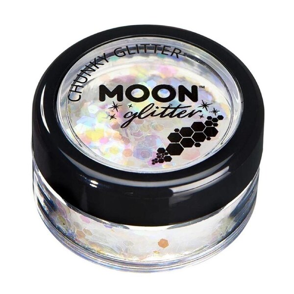 Moon Glitter White Iridescent Chunky Body Glitter 3g