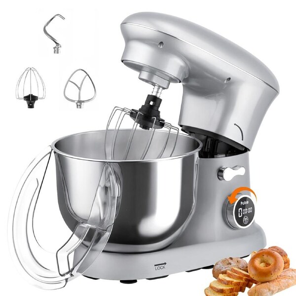 Advwin Stand Mixer, 8 Speed Kitchen Food Mixer, LED Control Electric Mixer with Tilt Head Pulse, Home Stand Mixer for Kitchen - 6L