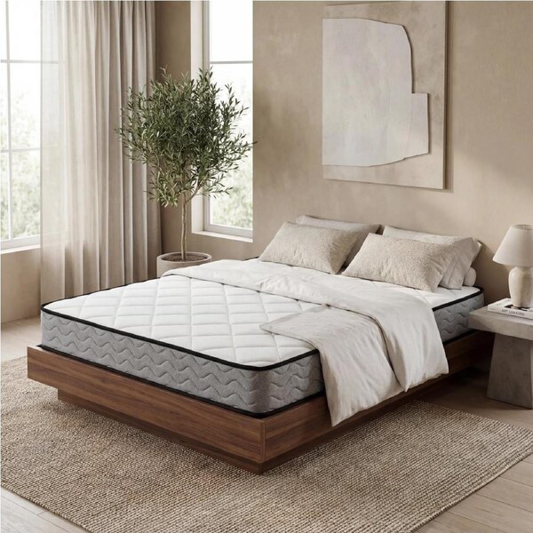 Advwin Mattress Single 16CM Bonnell Springs Bed Memory Foam Medium Firm Soft Quilted Pillow Top