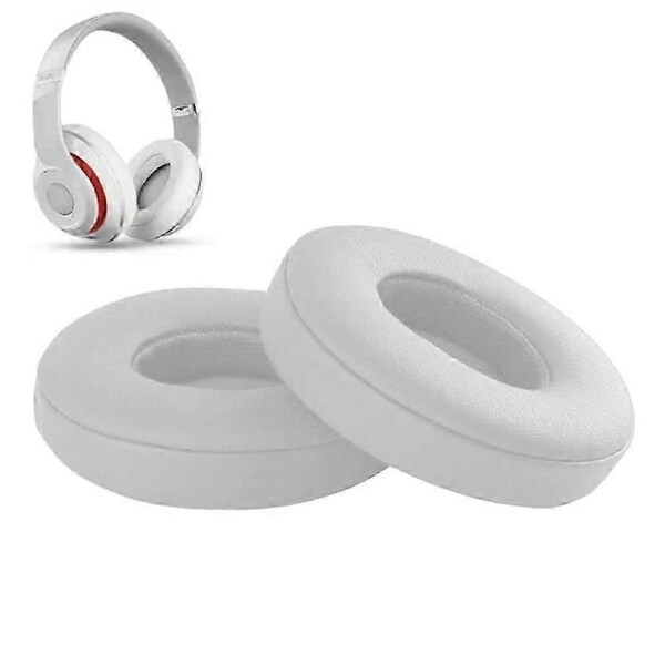 Replacement Earpad for Beats Solo 2, Solo 3 Wireless Headphone, Replacement Ear Cushions Ear Pads Cushion Cover (1 Pair/White)P2021122472