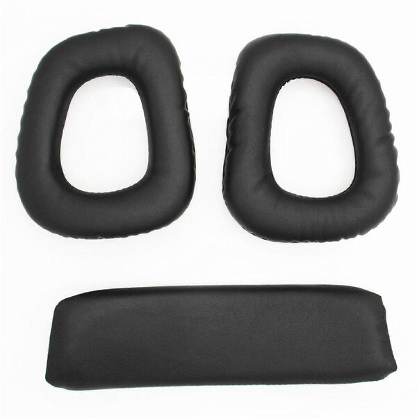 Replacement Headband Cushion pad and Ear Cushion for Logitech G35/G930/G430/F450 - Black