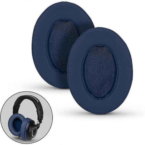 Replacement Memory Foam Earpads for Large Over the Ear Headphones, Dark Blue