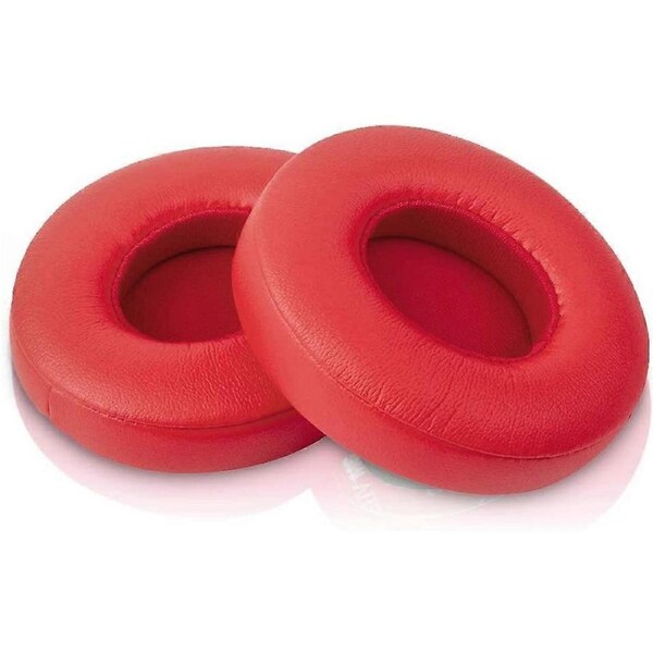 Replacement Ear Pads for Beats Solo 2 Solo 3 - Replacement Ear Cushions Memory Foam Earpads Cushion Cover for Solo 2 & Solo 3 Wireless Headphone (Red)