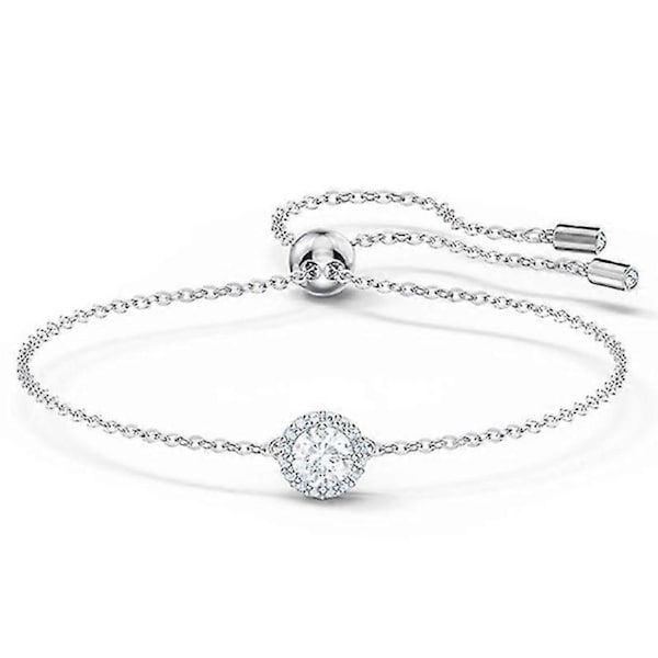 Angel Bracelet and Necklace Jewelry Series, rhodium tone facing, transparent crystal