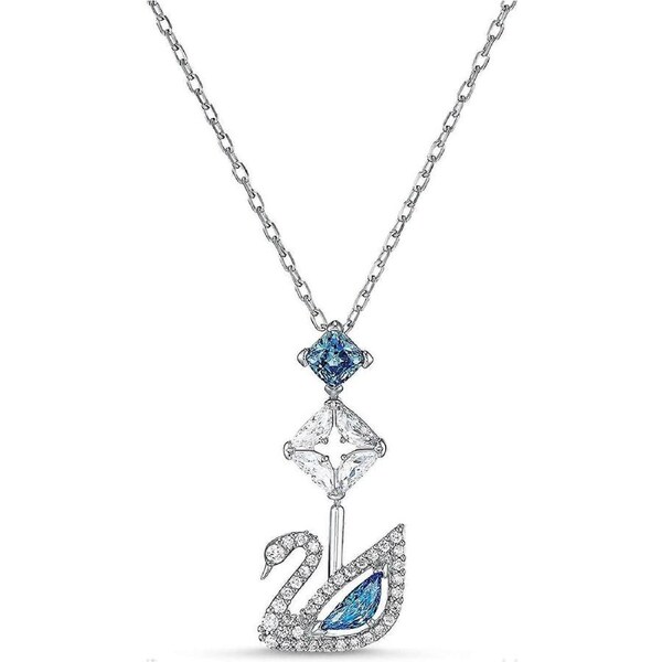 Blue Diamond Swan Necklace Elements Crystal Swan Pendant