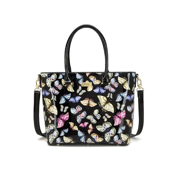 Serenade SF29-8787- IMPERIA PATENT LEATHER GRIP HANDLE BAG