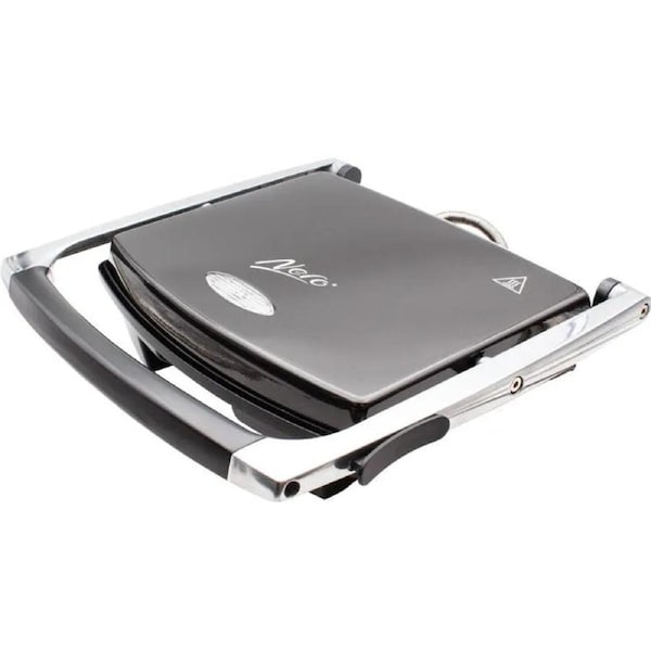Nero Sandwich Press 4 Slice Non-Stick Toaster Stainless Steel Black