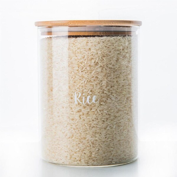 Glass Storage Jar with Bamboo Lid - 3L