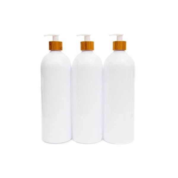 White Bathroom Pump Bottle - 1L