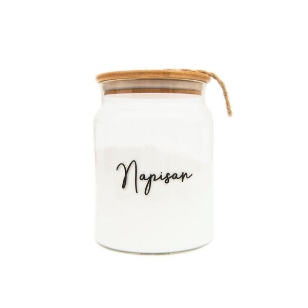 Glass Jar with Bamboo and Twine Lid - 2L