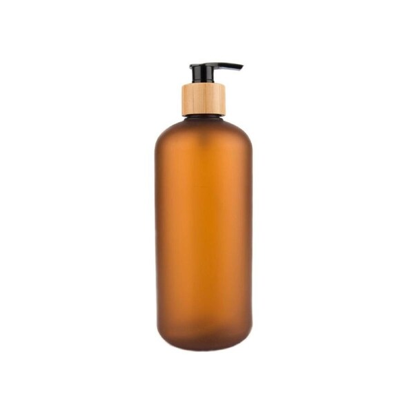 Brown Plastic Pump Bottle - 500ml