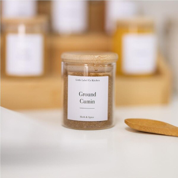 Square Herb & Spice Stickers Pack x 84 Labels