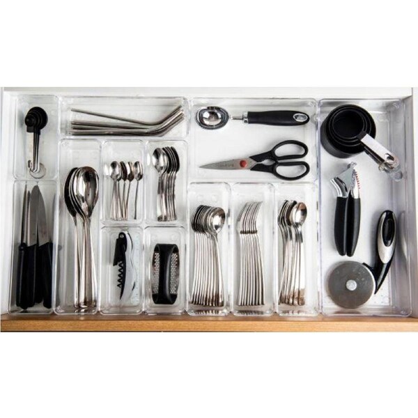 Clear Drawer Organiser Trays Set of 20