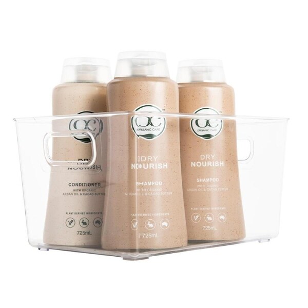 Clear Bathroom Storage Tub Large