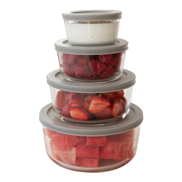 Store & Seal Glass Food Storage Container Set (4 Pack)