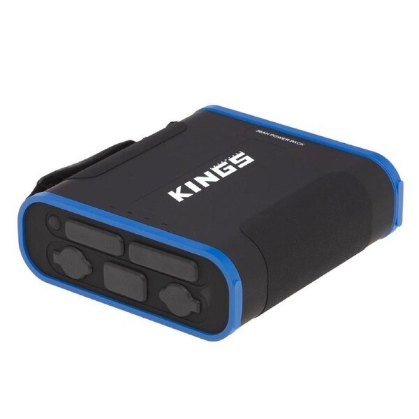 Kings 36Ah Lithium Portable Power Pack - Run your fridge, camp lighting or USB devices - 100W USB C - LiFePO4