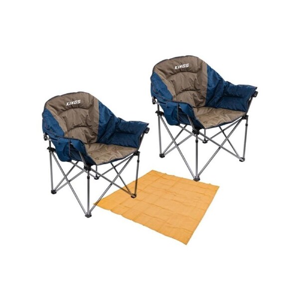 2 x Kings Sofa Chair 160kg Rating Padded Arms Seat Base+ Mesh Flooring - 3 x 3m