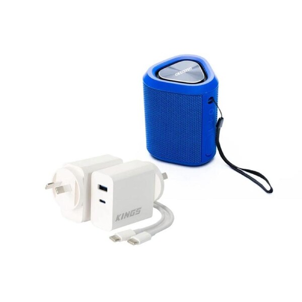 Kings Outdoor Bluetooth Speaker 5W+ 65W USB Charger USB C and USB A Output