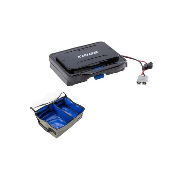 Kings 12V Travel Sandwich Press -Toasties -Grill+ Plus Clear Top Canvas Bag - Large