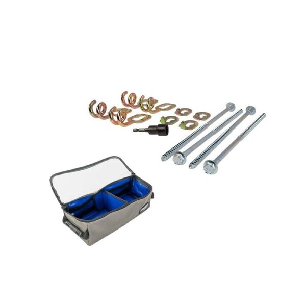 Kings GroundGrabba Junior Kit - Ground Stakes Kit + Clear Top Canvas Bag - Small