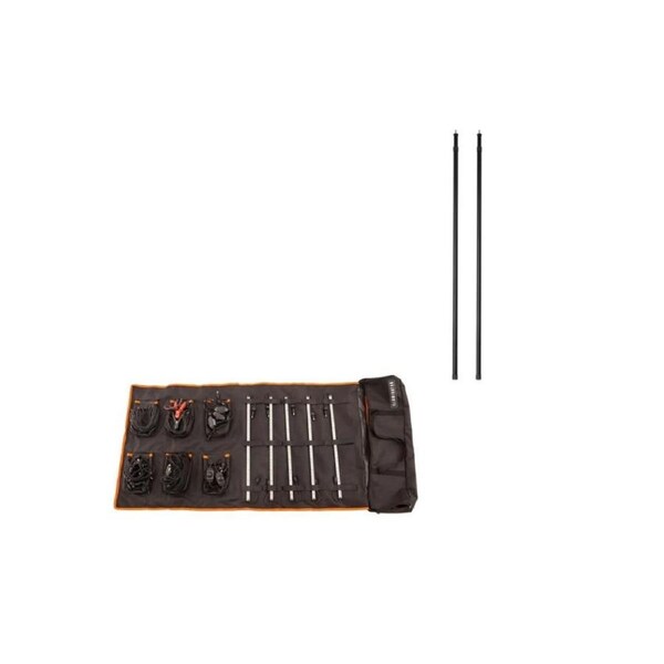 Kings Plus Freestanding Awnings Upright Pole Kit (Twin Pack) + 5 Bar Camp Light Kit