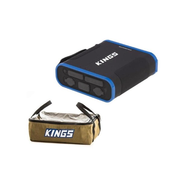 Kings 36Ah Lithium Portable Power Pack 100W USB C LiFePO4+ Clear Top Canvas Bag