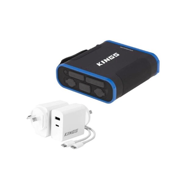 Kings 36Ah Lithium Portable Power Pack 100W USB C LiFePO4+ 65W USB Charger