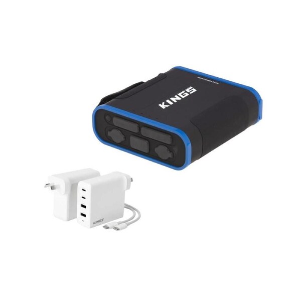 Kings 36Ah Lithium Portable Power Pack 100W USB C LiFePO4+ 100W USB Charger