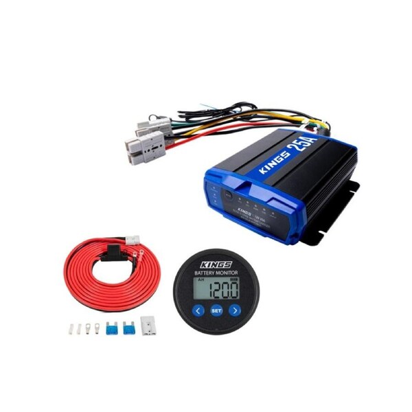 25A DCDC Charger + 50A Wiring Kit + 500A Battery Monitor With Shunt