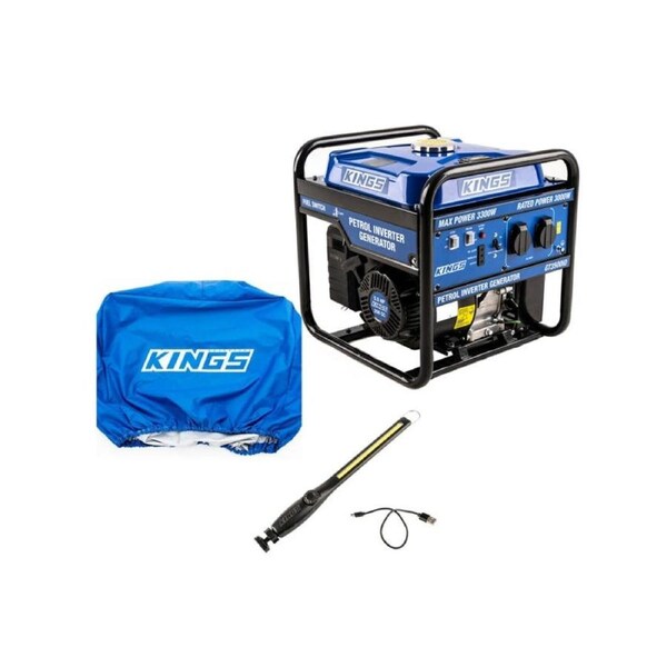 3.0kVA Inverter Generator + 3.0kVA Inverter Generator Cover + Rechargeable Lithium LED Worklight