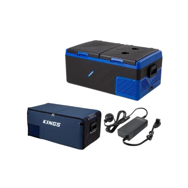 Kings Escape 75 Portable Fridge/Freezer 12/24V +Fridge Cover + AC to 12V Adapter