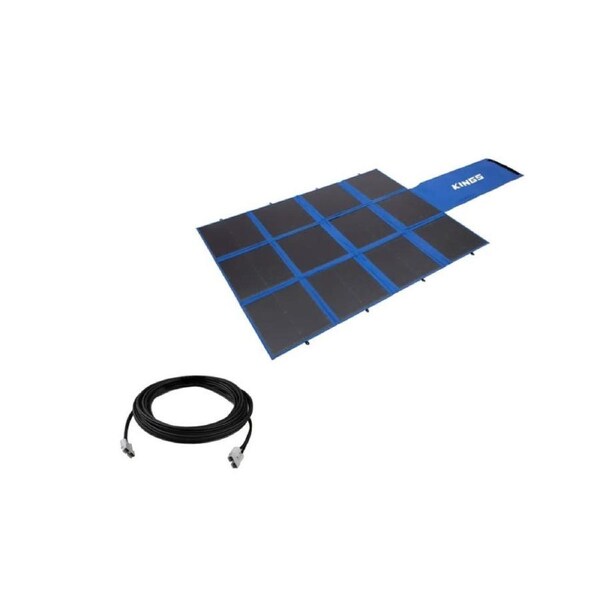 Kings 360W Folding Solar Blanket Grade A PET coated cells+ 12m Extension Lead