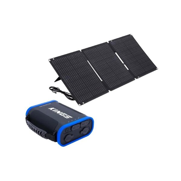 36Ah Lithium Portable Power Pack 100W USB C LiFePO4+ 70W Solar Panel Charger