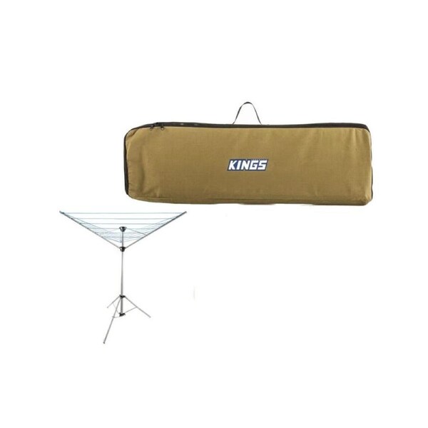 Camping Clothesline Collapsible Rotating +storage Bag Canvas 400GSM