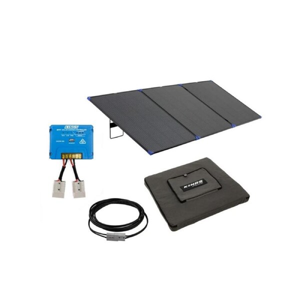 Kings 300W Folding Solar Panel + 6m Extension Lead + Folding Solar Panel Bag + MPPT Solar Regulator