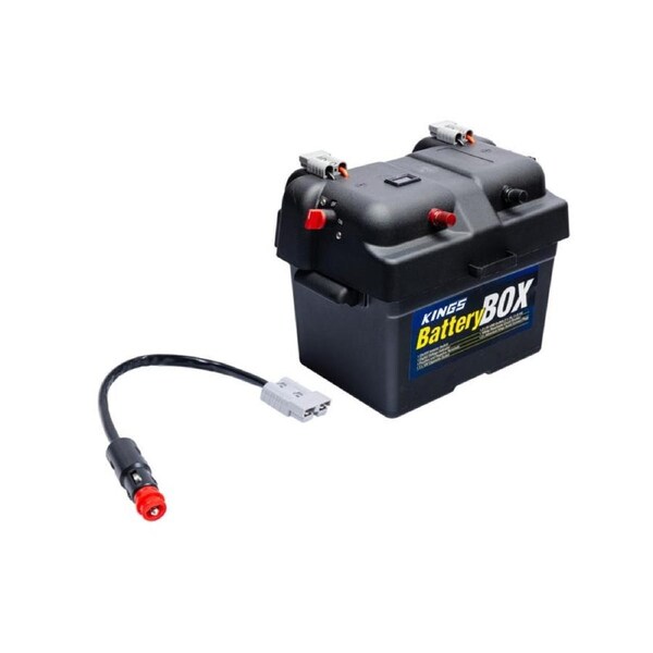 Kings Compact Battery Box + Quick-Connect to Cigarette Plug Adapter