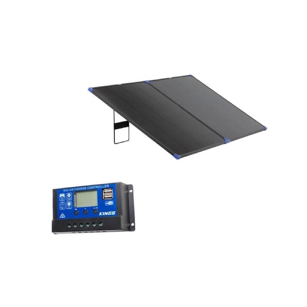 Kings 200W Folding Solar Panel Up to 16.67A at 12V+ 15A PWM Solar Controller