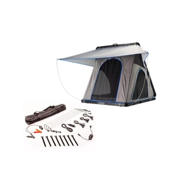 Kings Grand Tourer Lite Roof Top Tent hard shell +Illuminator 4Bar Camp Light