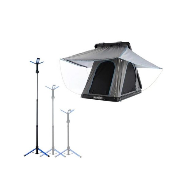 Kings Grand Tourer MkIII Aluminium Rooftop Tent + Portable Lithium LED Tripod