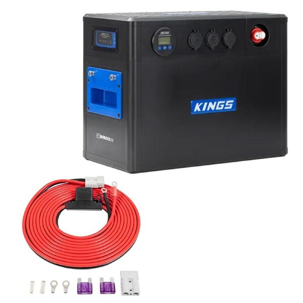 Kings BatBlock25 - 12V Plug and Play Battery Box + 25A Wiring Kit