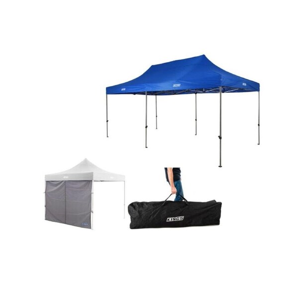 Kings - Gazebo 6m x 3m + Gazebo Side Wall + 6x3m Polyester Gazebo Bag