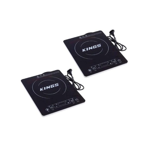 2 x Kings Portable Induction Cooker - 2000W Cooking Power- Adjustable Power Setting